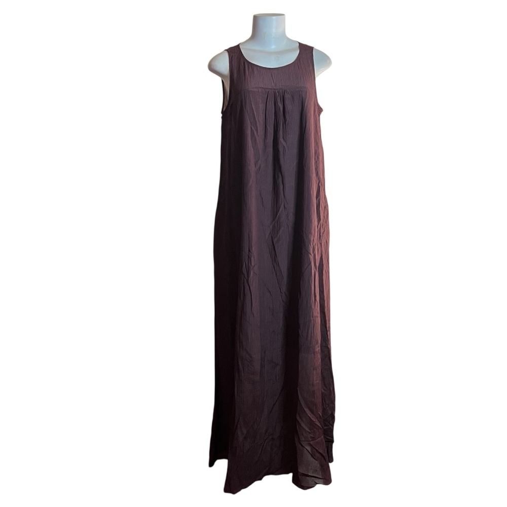 Madewell Sleeveless Maxi Dress Crinkle Gauze Boho Summer Festival Cotton Silk